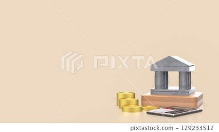 The Bank Building for Business concept 3d rendering. 129233512