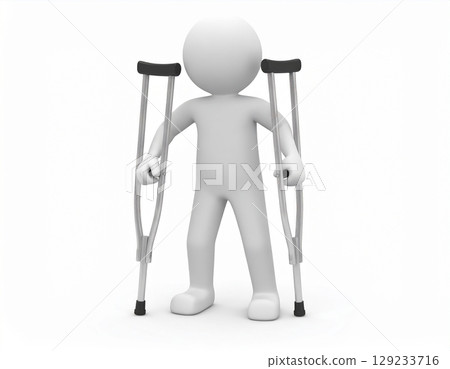 3D人物拐杖生成AI 129233716