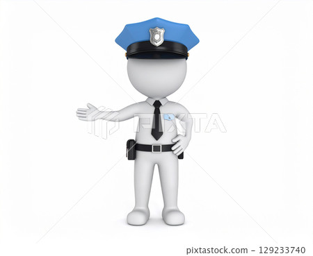 3D人物警察生成AI 129233740