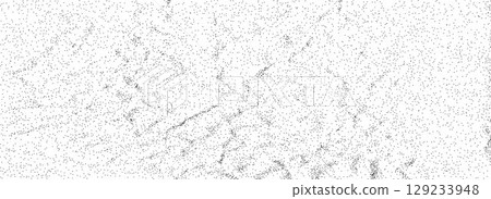 Abstract sandy grain texture. Stippled grit noise background. Distressed dust particle overlay. Grunge dotted stone backdrop. Sand specks, speckles, granules wallpaper. Vector dot work grit texture 129233948