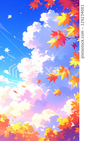 秋葉風景生成AI背景 129234081