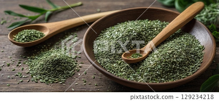 Aromatic Dried Herbs Culinary Ingredient for Seasoning Dishes, Natural Flavor Enhancer and Wellness Aromatic Dried Herbs Culinary Ingredient for Seasoning Dishes, Natural Flavor Enhancer and Wellness 129234218