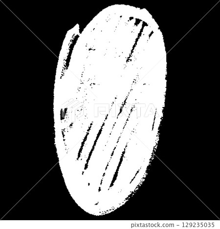 White chalk sketch oval vector shape on black, scribble vertical round figure crayon, pencil texture, kids drawing stamp White chalk sketch oval vector shape on black, scribble vertical round figure crayon, pencil texture, kids drawing stamp 129235035