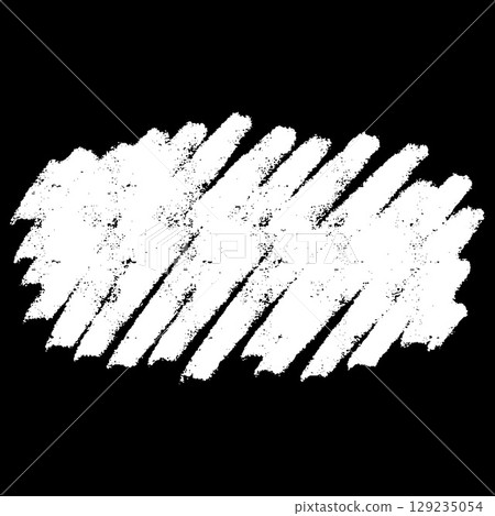 Abstract dashed spot oval shape, white chalk, marker, brush, children's scribble, empty frame. Abstract dashed spot oval shape, white chalk, marker, brush, children's scribble, empty frame. 129235054