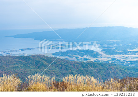 View from Hakuundai on the Osado Skyline in Sado City, Niigata Prefecture 129235238