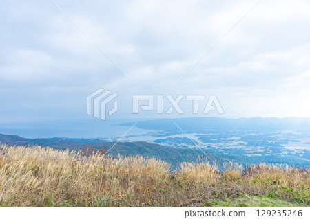 View from Hakuundai on the Osado Skyline in Sado City, Niigata Prefecture 129235246