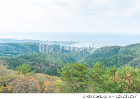 View from Hakuundai on the Osado Skyline in Sado City, Niigata Prefecture 129235257