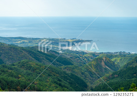 View from Hakuundai on the Osado Skyline in Sado City, Niigata Prefecture 129235271