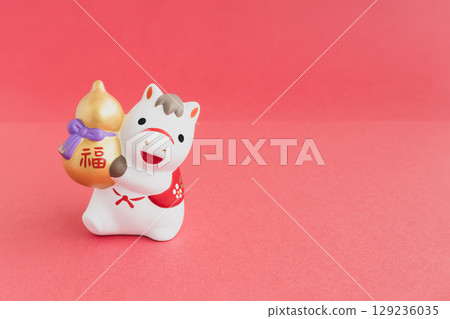 Cute New Year's card material for 2026, Year of the Horse - Horse Zodiac Sign 129236035