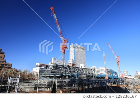 東京港區品川站改造工程場景 129236167