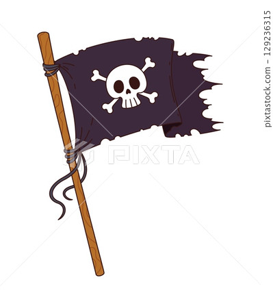 Cartoon groovy pirate or corsair Jolly Roger flag of Caribbean sailors, vector icon. Groovy pirate flag with skeleton skull and crossbones of Rolly Roger for pirate ship or corsair boat sailing sign Cartoon groovy pirate or corsair Jolly Roger flag of Caribbean sailors, vector icon. Groovy pirate flag with skeleton skull and crossbones of Rolly Roger for pirate ship or corsair boat sailing sign 129236315