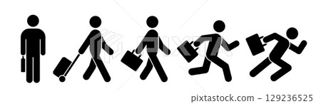 Business person pictogram Business person pictogram 129236525