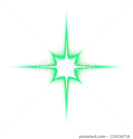 綠光輝光透明背景 129236716