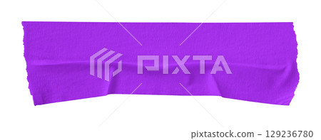 purple crumpled torn tape isolated on transparent background purple crumpled torn tape isolated on transparent background 129236780