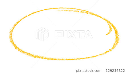 Yellow pencil highlight circle mark isolated on transparent background Yellow pencil highlight circle mark isolated on transparent background 129236822