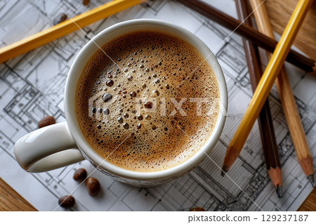 設計期間的咖啡休息 129237187