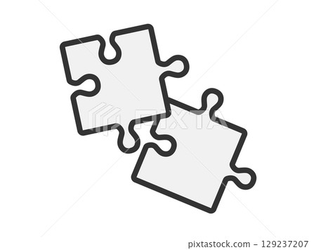 愛好拼圖圖示(線條畫彩色)插圖 愛好拼圖圖示(線條畫彩色)插圖 129237207