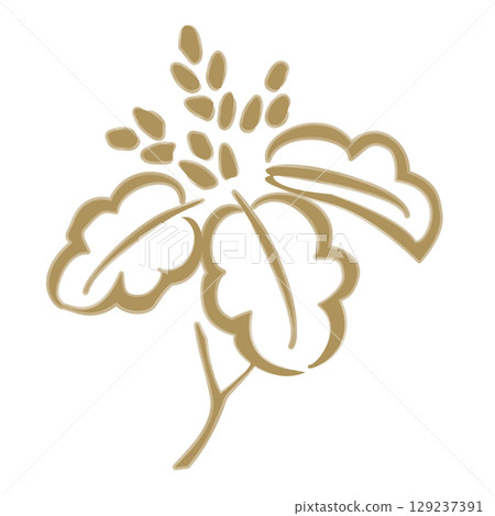 和服紋樣: 桐木紋 129237391