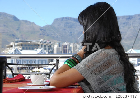 Indian Female Model Rear view 129237488