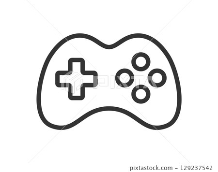嗜好，電子遊戲圖示（線條畫）插圖 129237542