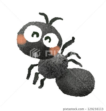 Cute ant hand-drawn illustration material 129238113