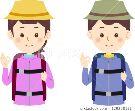 爬山的男女錶示同意 129238181