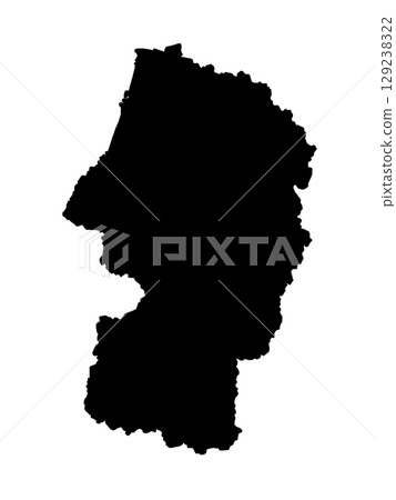 山形縣地圖(剪影) 山形縣地圖(剪影) 129238322