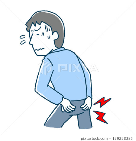 臀部疼痛的男人 129238385