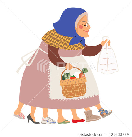 Vella Quaresma Cartoon Vector Illustration Woman Character 129238789