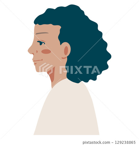 長髮非洲男子的個人資料圖標 長髮非洲男子的個人資料圖標 129238865