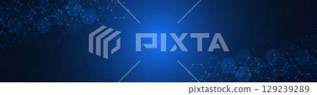 Abstract tech background and geometric pattern with hexagons for banner design or header. Abstract tech background and geometric pattern with hexagons for banner design or header. 129239289