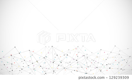 Abstract geometric background with connecting the dots and lines. Networking concept, internet connection and global communication. Abstract geometric background with connecting the dots and lines. Networking concept, internet connection and global communication. 129239309