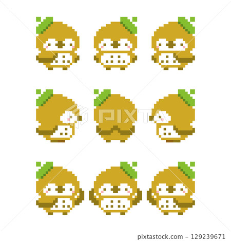 Pixel art of an owl with a green beret 129239671
