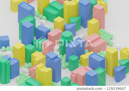 Colorful streetscape (side) Colorful streetscape (side) 129239687