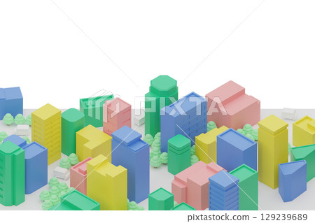 Colorful cityscape (upper part transparent) Colorful cityscape (upper part transparent) 129239689