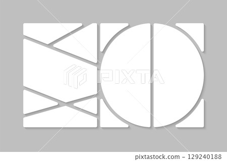 Template collage of twelve frames, images, photo 129240188