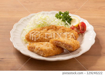 Salmon minced meat cutlet 129240222