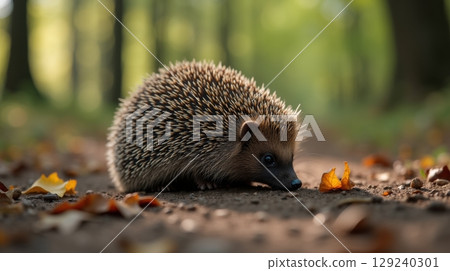 Ultra-Realistic Hedgehog Ball Forest Path Ultra-Realistic Hedgehog Ball Forest Path 129240301