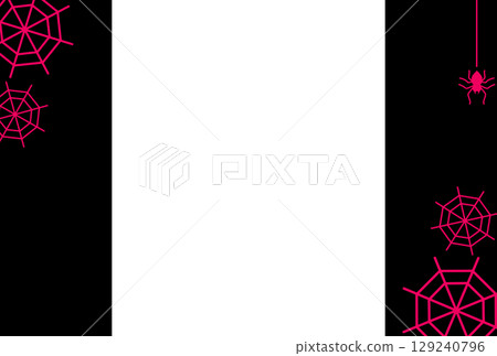 粉紅色蜘蛛網和蜘蛛框架 粉紅色蜘蛛網和蜘蛛框架 129240796