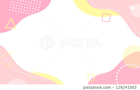 Loose and pop geometric frame in pink 129241003