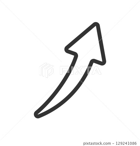 黑色箭頭圖示顯示增加或趨勢 129241086