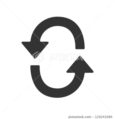 Refresh or reload simple arrow icon 129241090