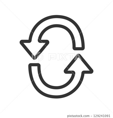 Refresh or reload simple arrow icon 129241091
