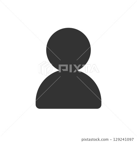 Simple silhouette icons for users and profiles Simple silhouette icons for users and profiles 129241097