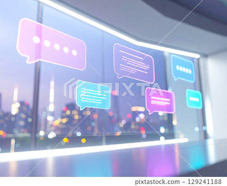 未來城市和人工智慧聊天介面 未來城市和人工智慧聊天介面 129241188