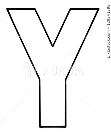 Simple alphabet Y illustration material Simple alphabet Y illustration material 129241298