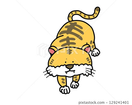 Simple tiger illustration Simple tiger illustration 129241401