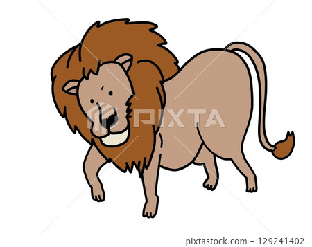Cute lion illustration 129241402