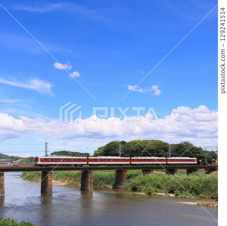 橫跨大和川的近鐵生駒線1020系 橫跨大和川的近鐵生駒線1020系 129241514