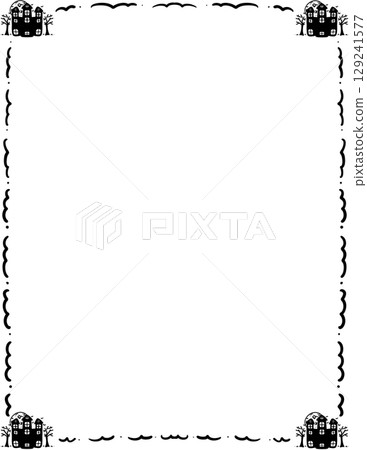 halloween frame 129241577